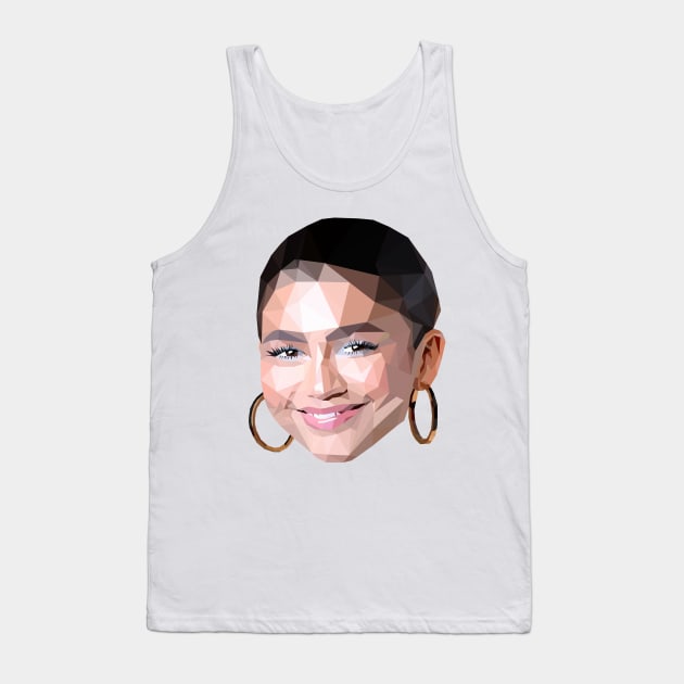 Lowpoly Zendaya Tank Top by throwback